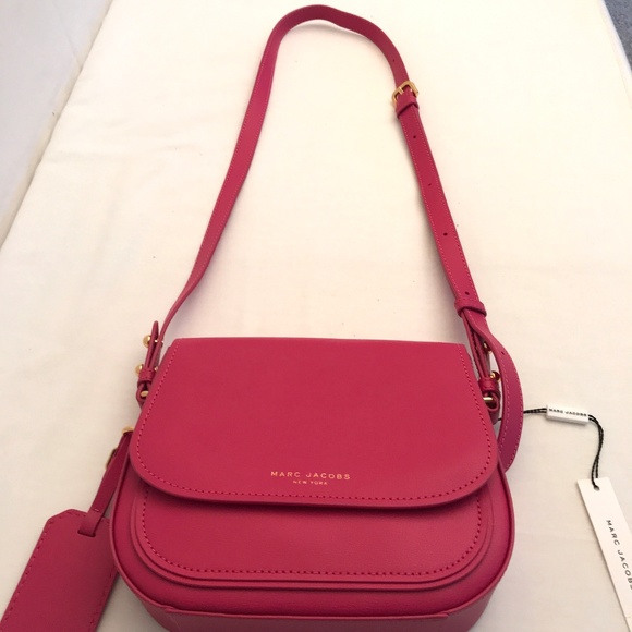 Marc Jacobs Mini Rider Pink Leather Crossbody Bag - Picture 3 of 7